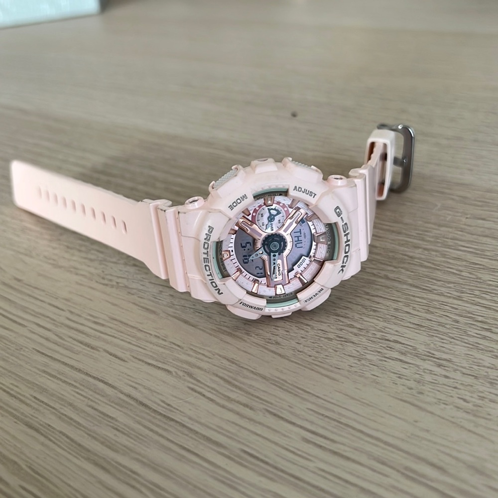 light pink G SHOCK watch